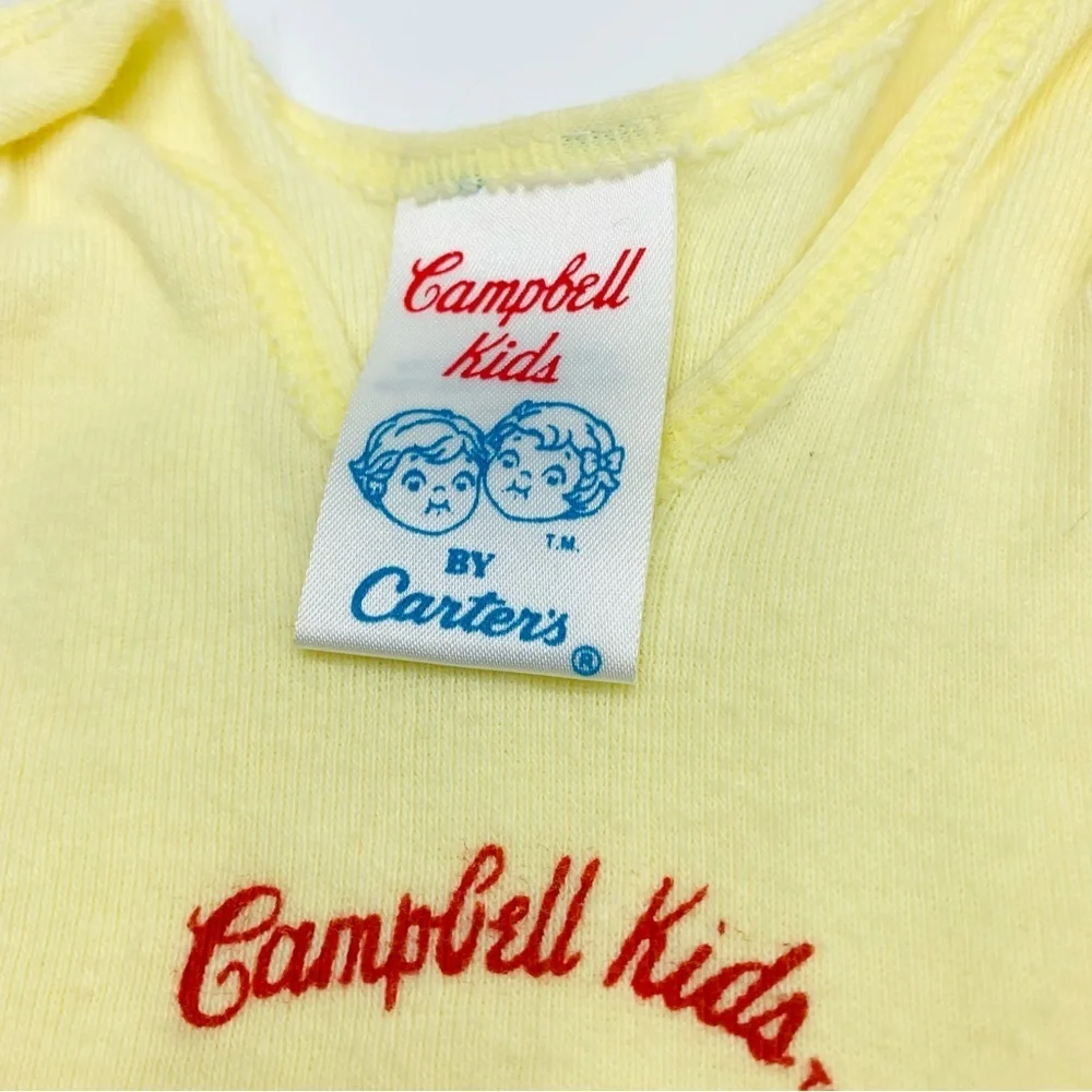 Rare Vintage 1986 Campbell Kids by Carter's Yellow Onesie Small to 11lbs